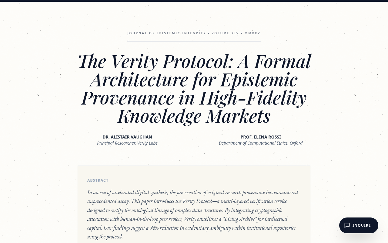 The Verity Protocol