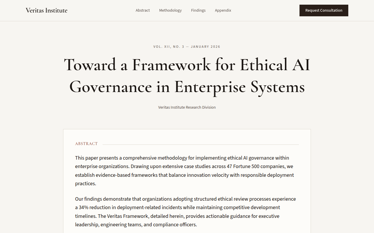 Academic Landing Page