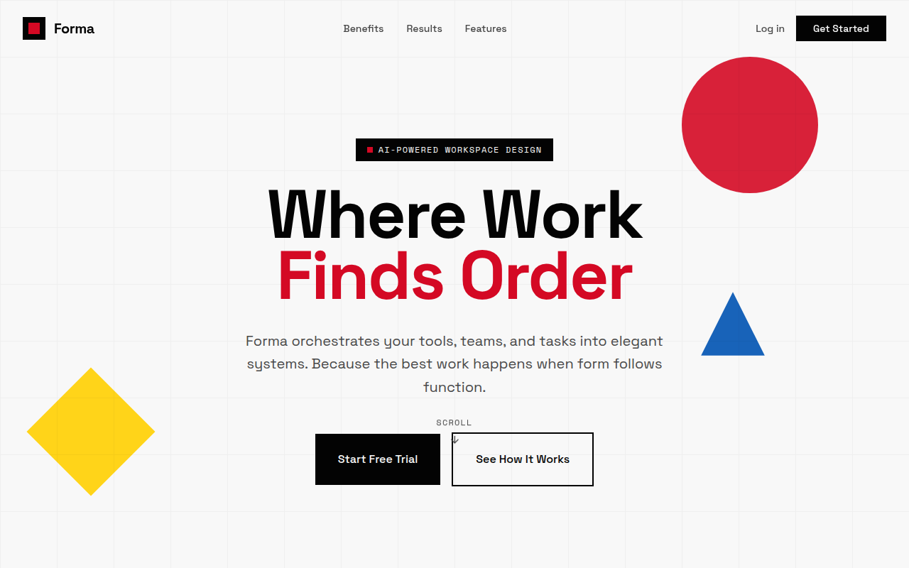 Bauhaus Landing Page