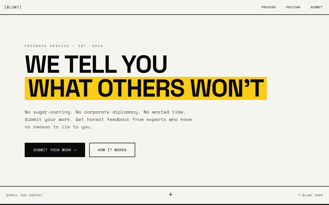 Brutalist Landing Page