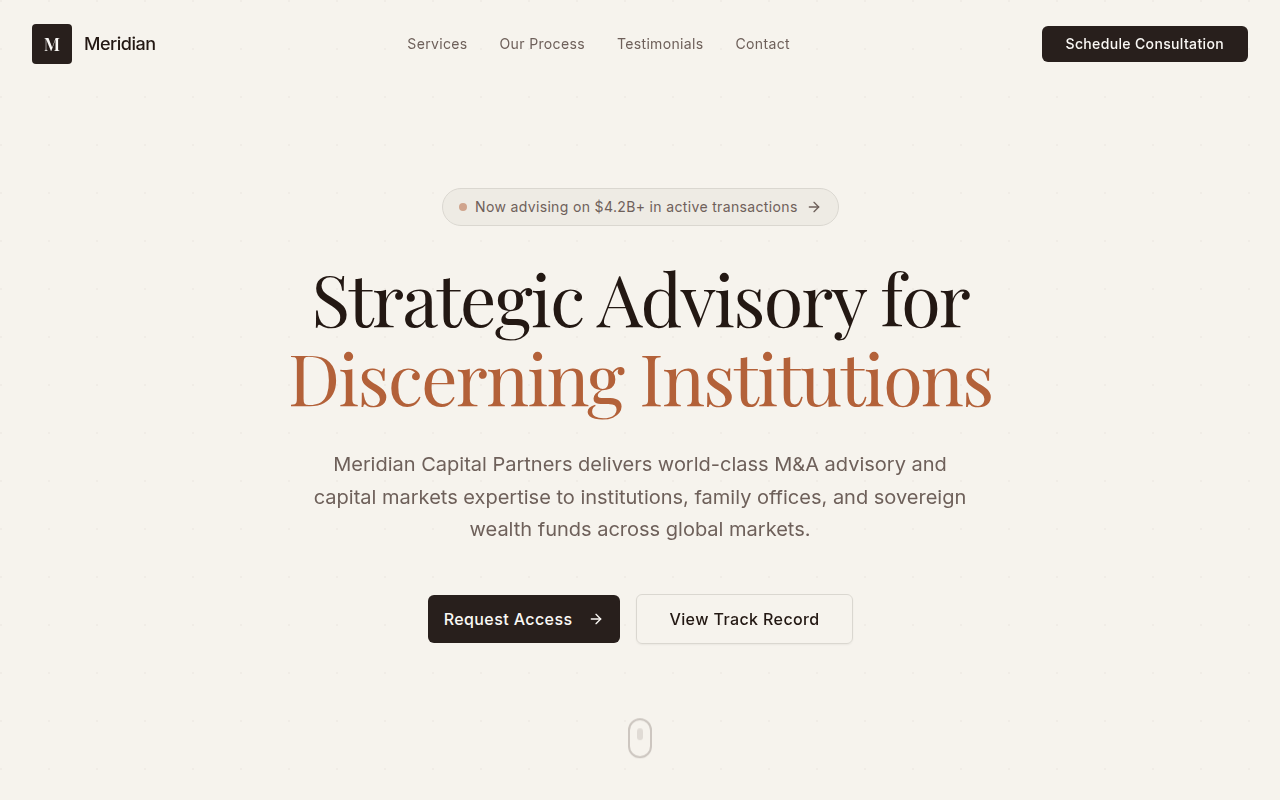 One Page Landing Page