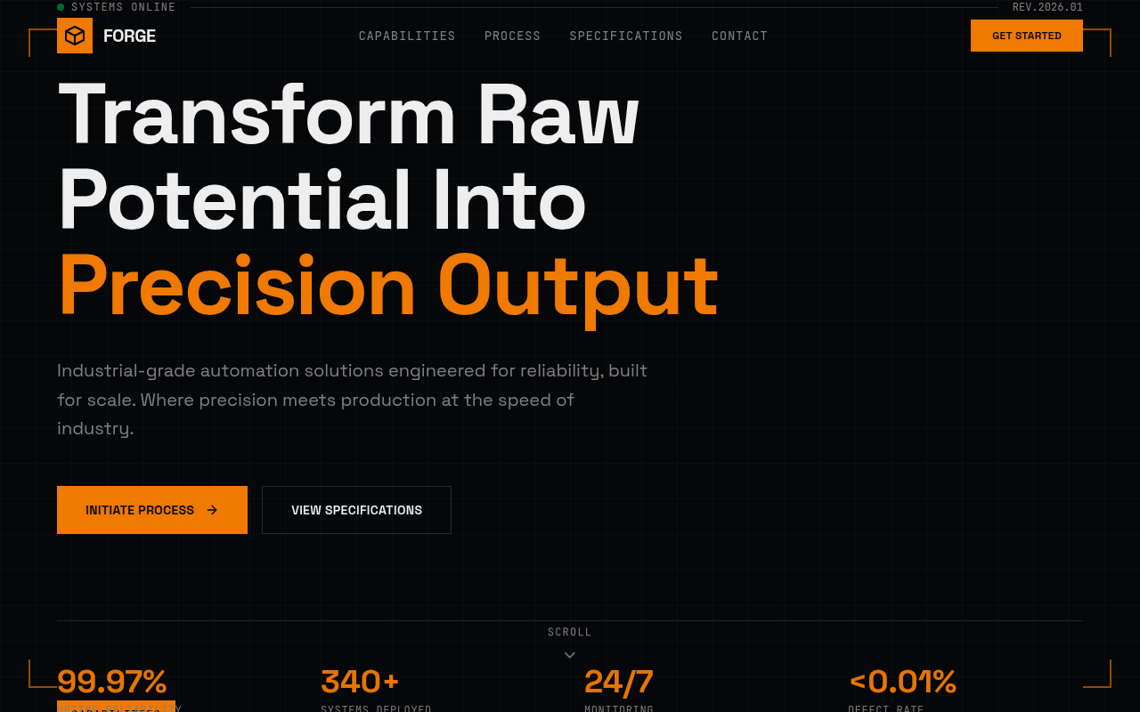 One Page Landing Page