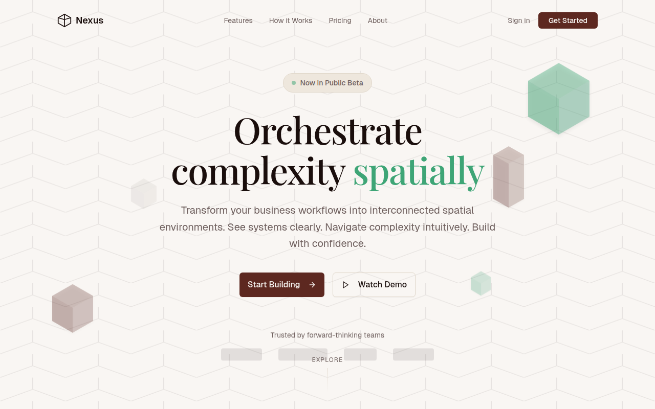 Isometric Landing Page