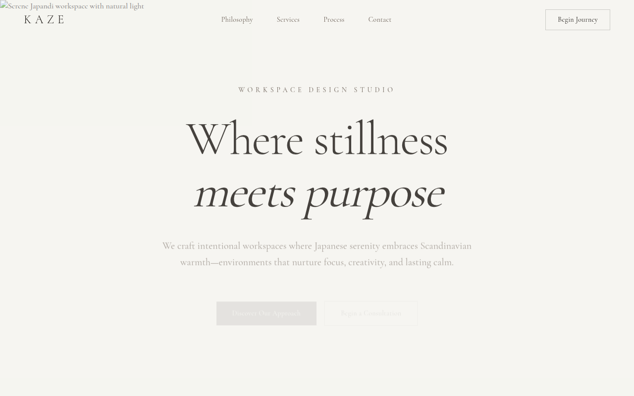 Japandi Landing Page