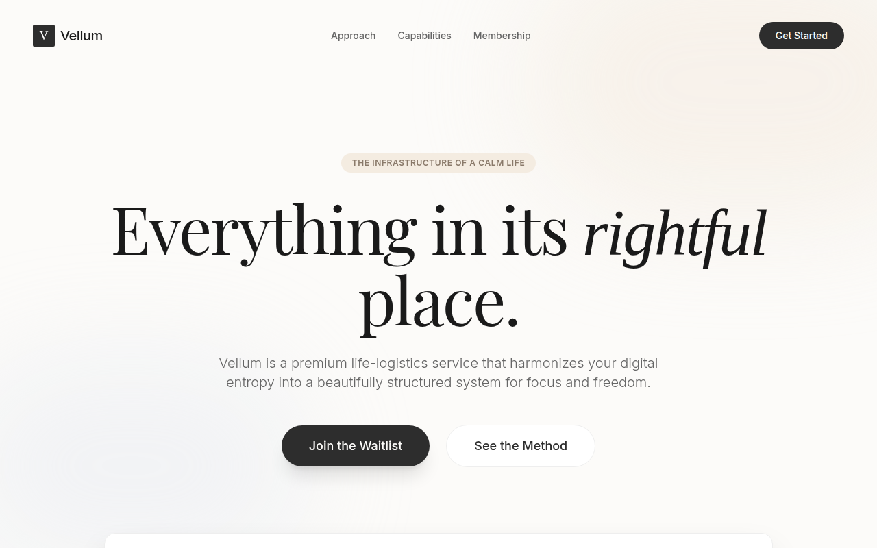 Vellum   Life Logistics Harmony