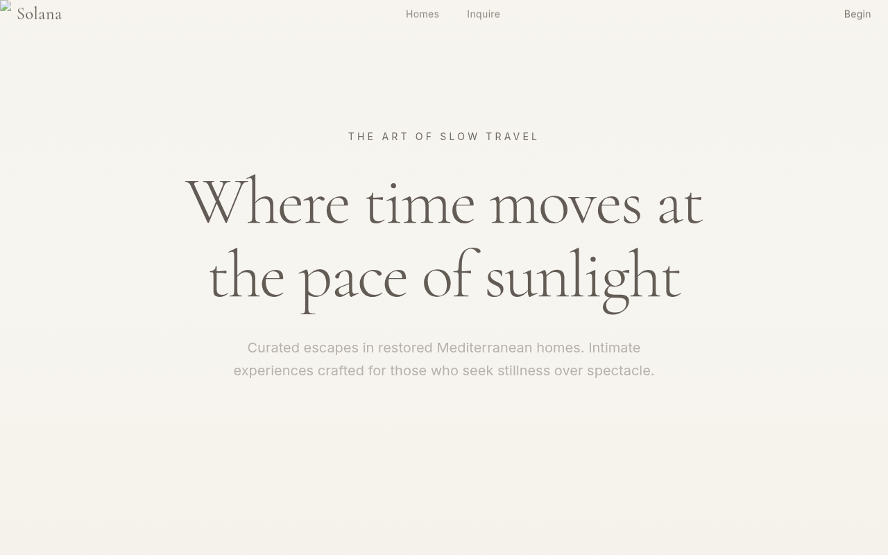 Mediterranean Landing Page