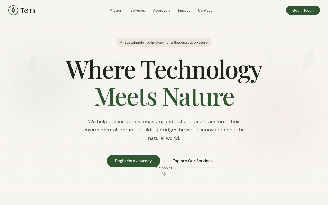 Nature Tech Landing Page
