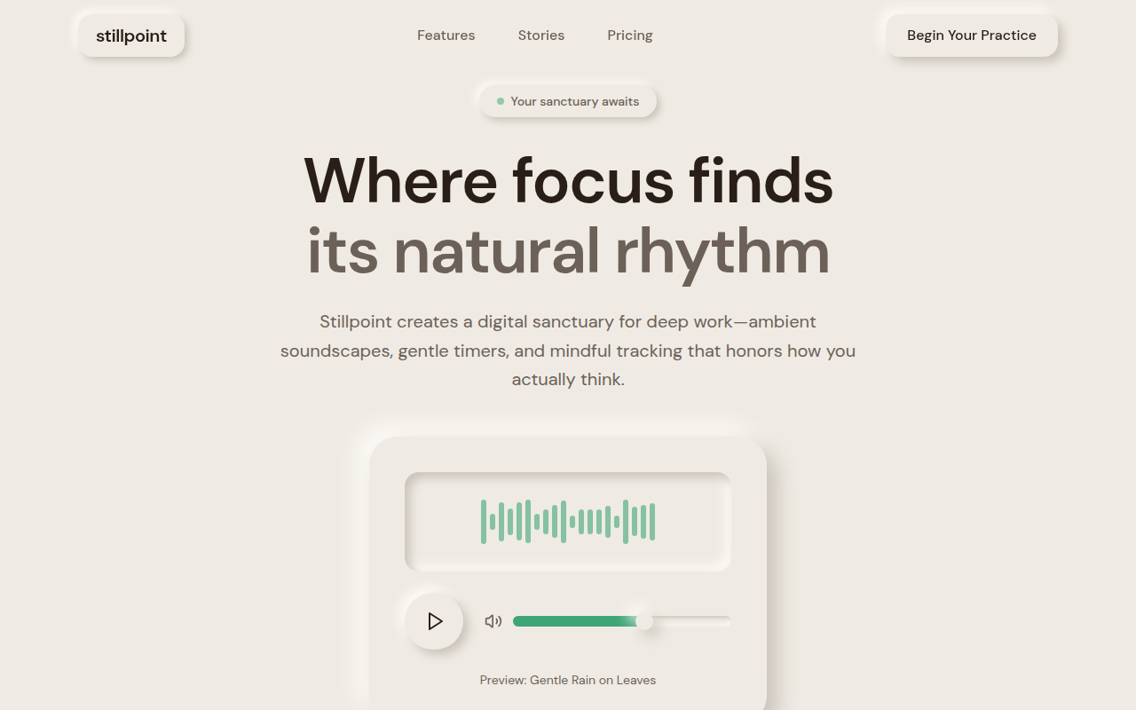 Neumorphic Landing Page