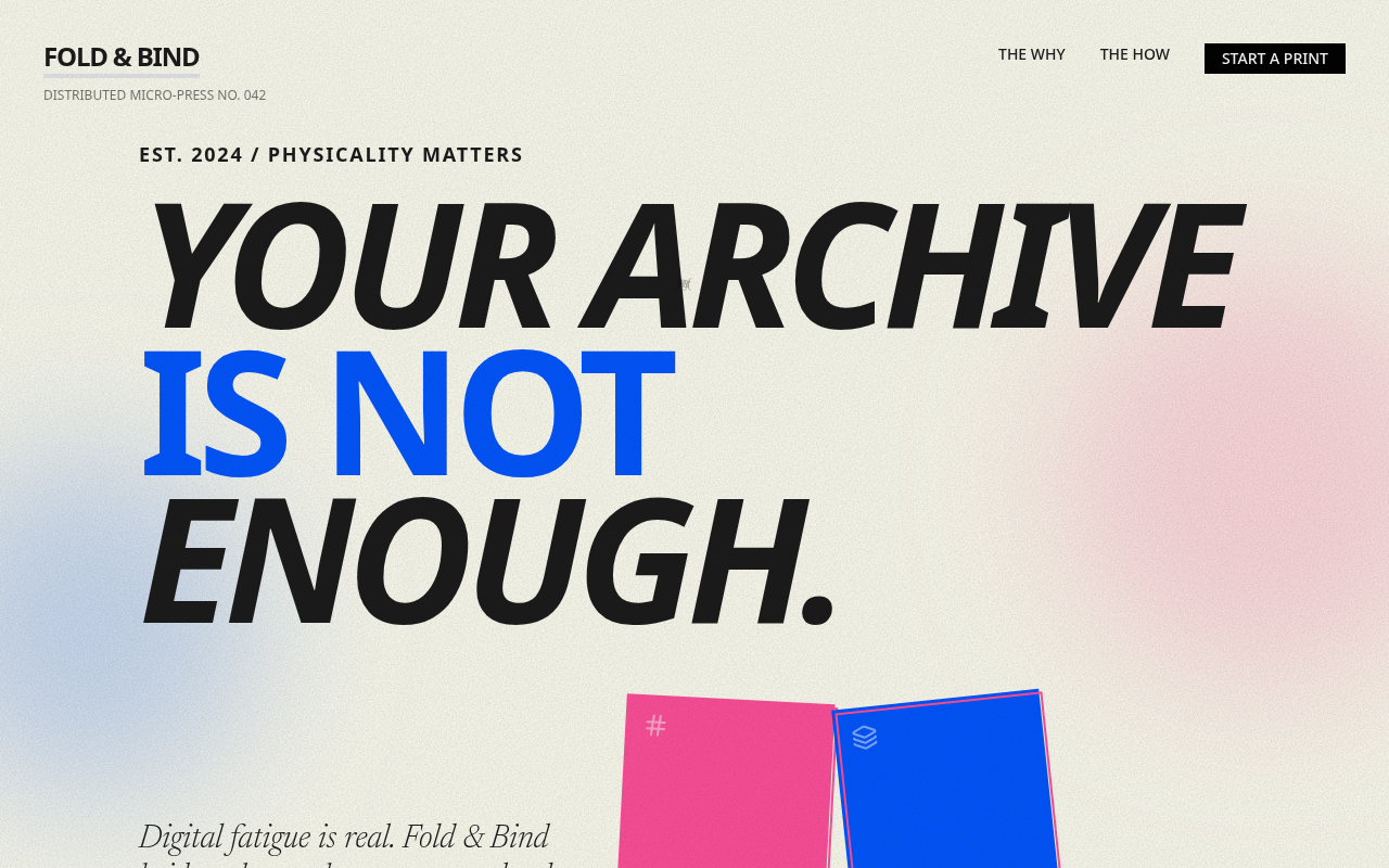 Fold & Bind   The Micro Press Collective