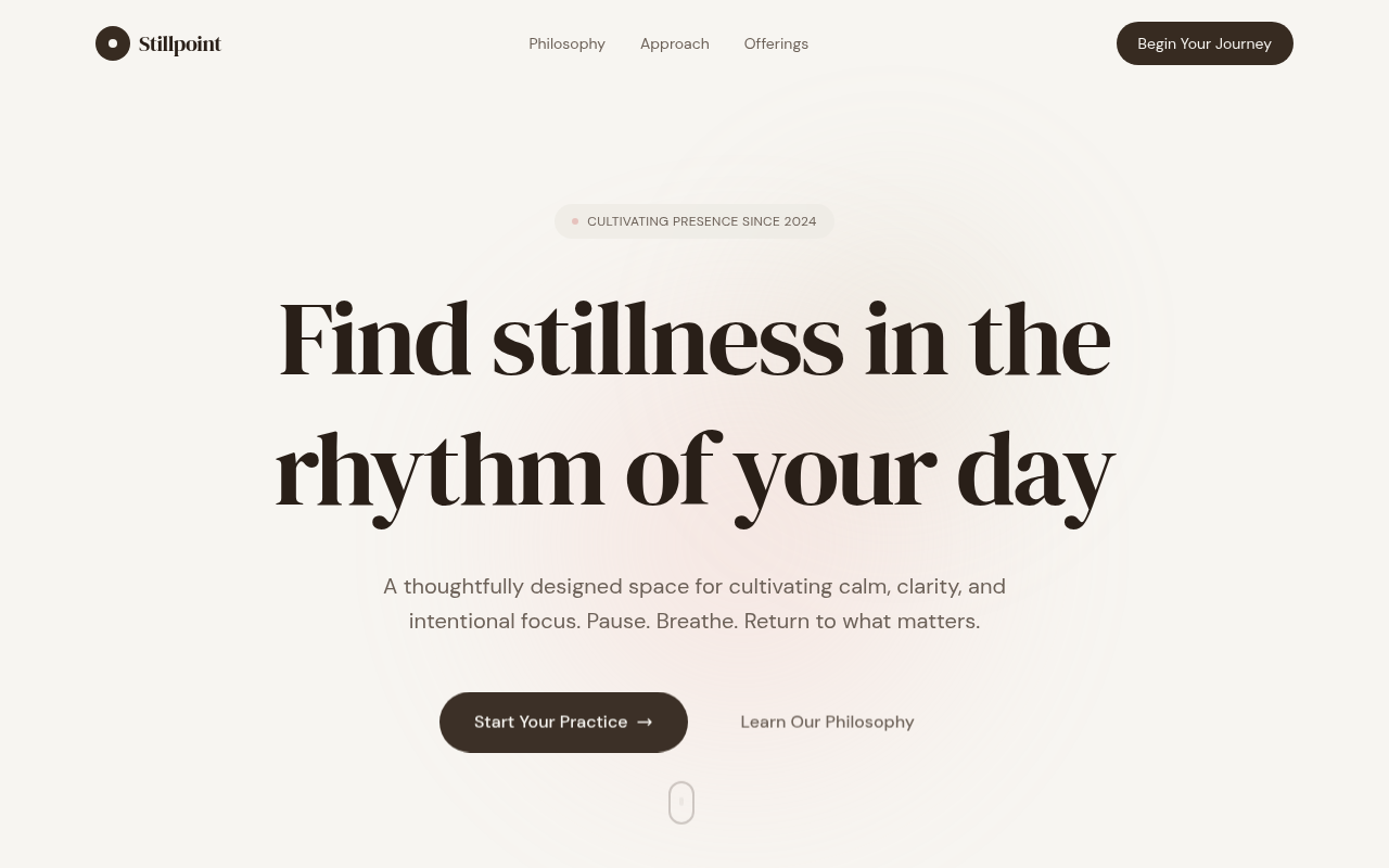 Soft Minimal Landing Page