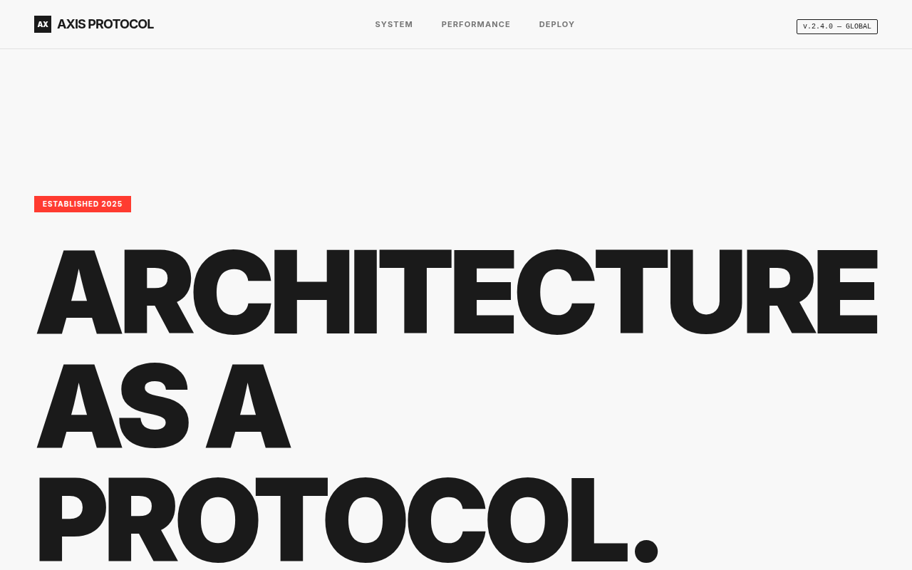 Axis Protocol Landing