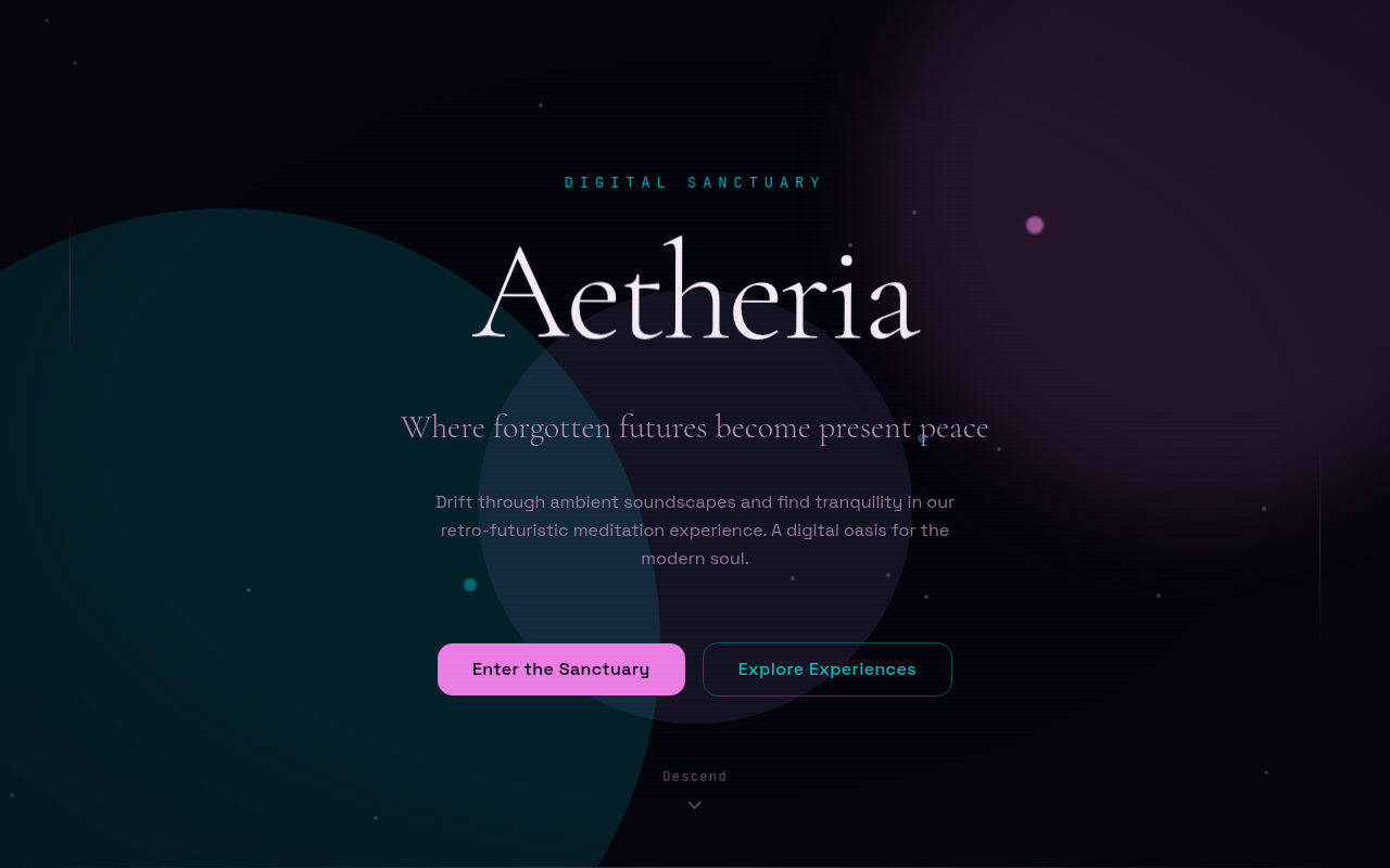 Vaporwave Landing Page