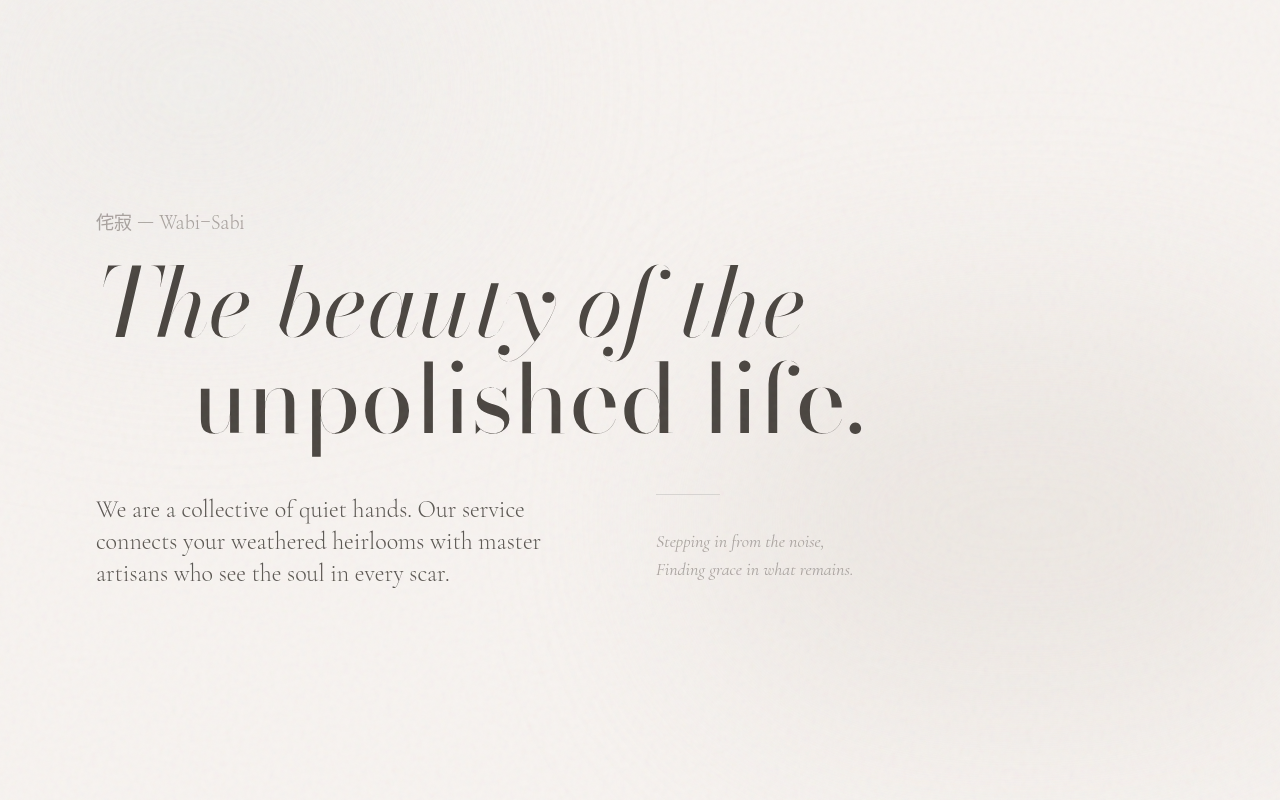 The Slow Mend   Wabi Sabi Experience